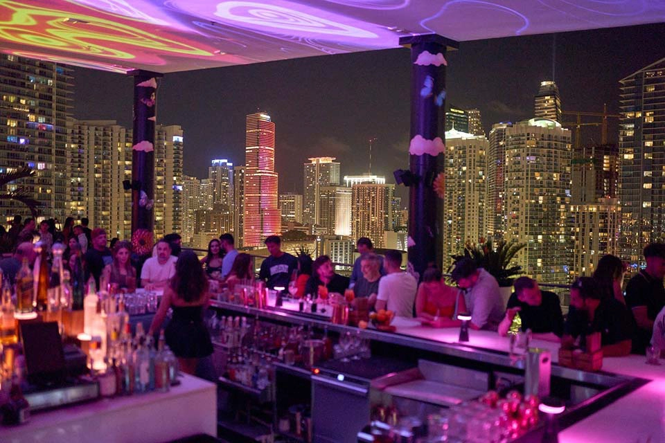 Miami under the moon